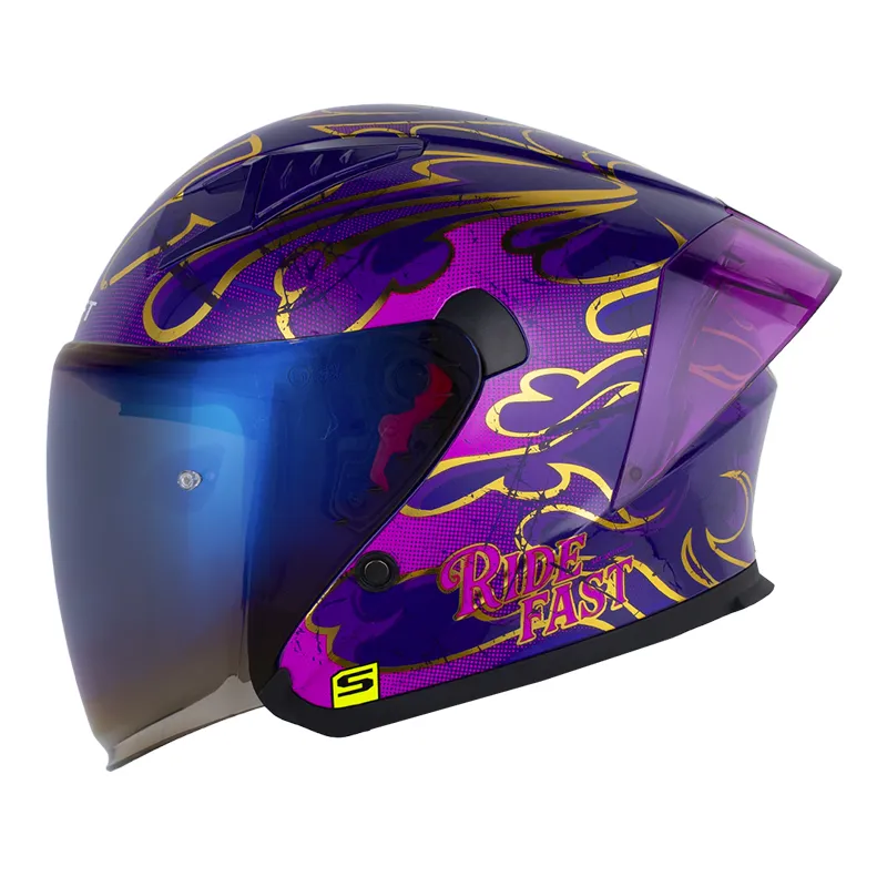 CASCO SHAFT 226 GT ANCIENT MORADO OSCURO FUCSIA BRILLANTE
