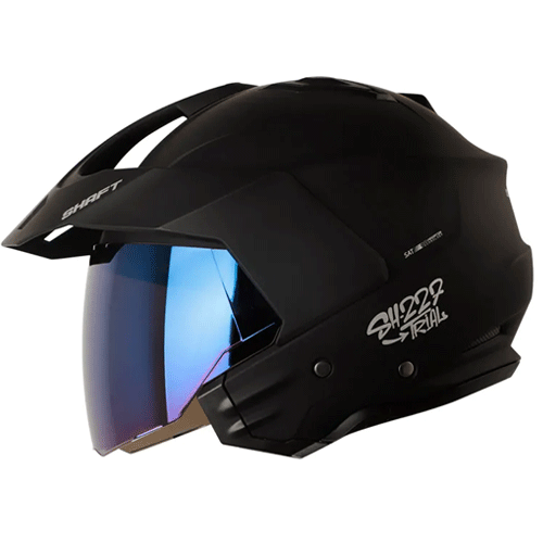 CASCO SHAFT 227 TRIAL SOLID NEGRO GRIS OSCURO MATE