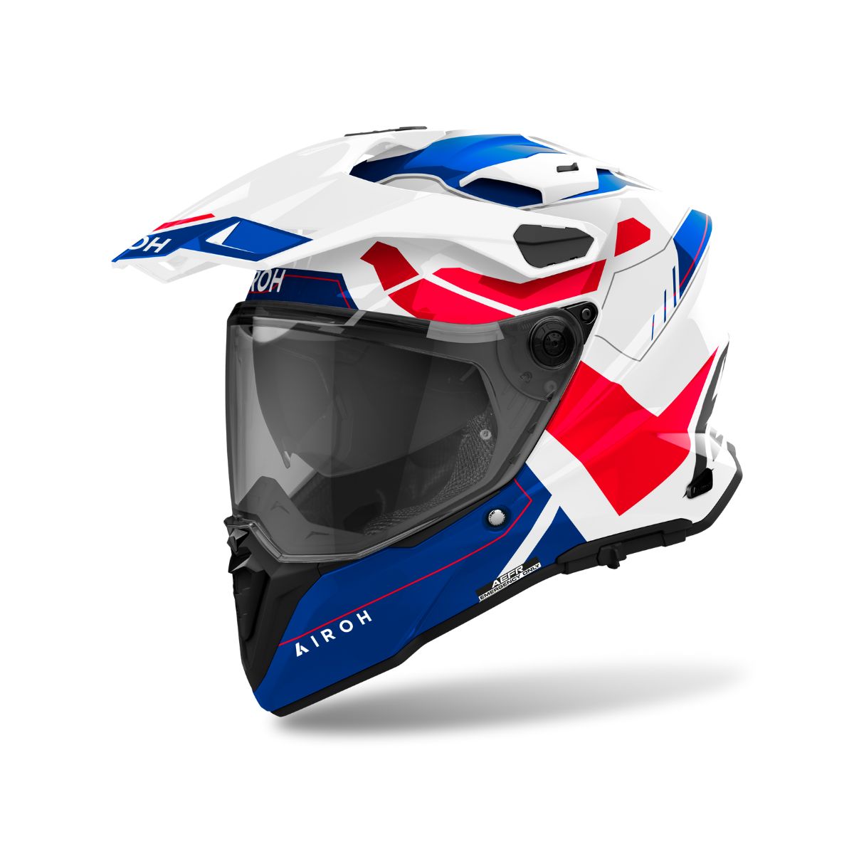 CASCO AIROH COMMANDER 2 REVEAL AZUL ROJO BRILLANTE