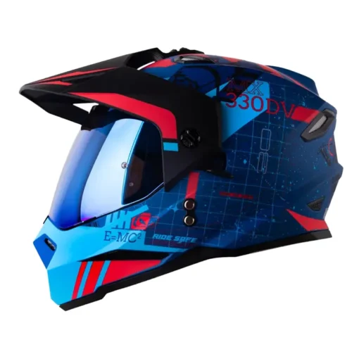 CASCO HRO MX03 RACING TEAM AZUL ROJO