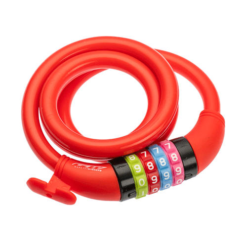 GUAYA GW CABLE ESPIRAL CLAVE COLORES TY523 ROJO