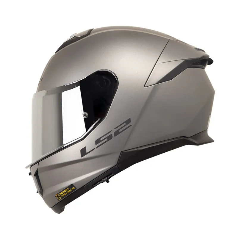 CASCO LS2 FF808 STREAM I SOLID TITANIO VS PLATA