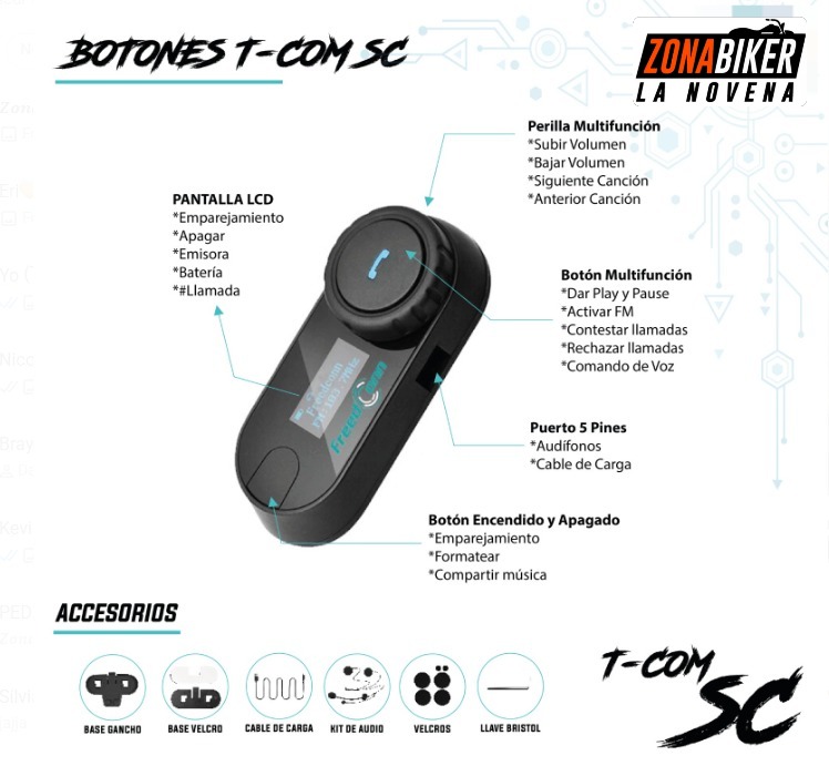 INTERCOMUNICADOR FREEDCONN T-COM CON PANTALLA