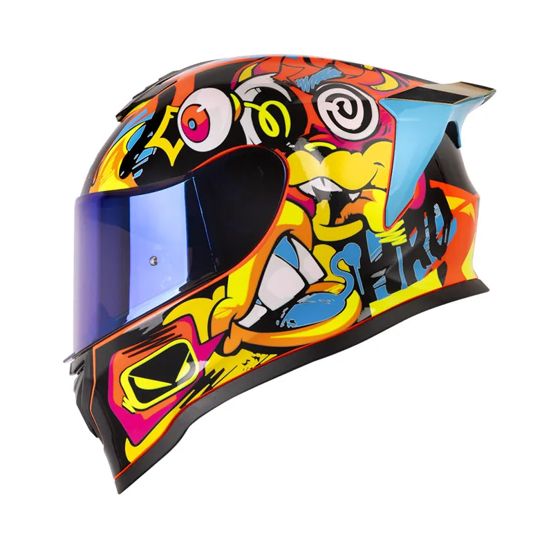 CASCO HRO 506SP FUNKY NARANJA AMARILLO NEON BRILLANTE