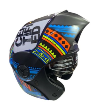 CASCO ICH 3110 VUELTIAO NEGRO NARANJA MATE