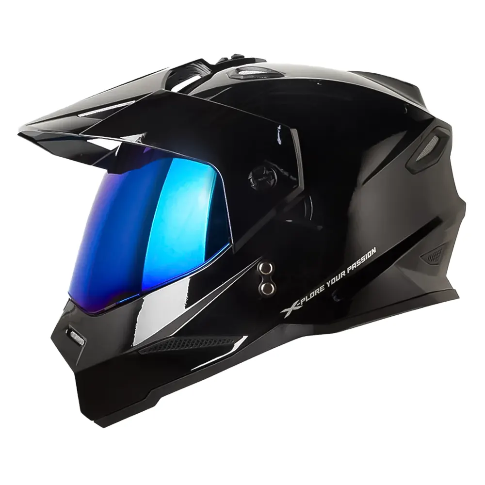 CASCO X-ONE MX328DV SOLID NEGRO SILVER BRILLANTE