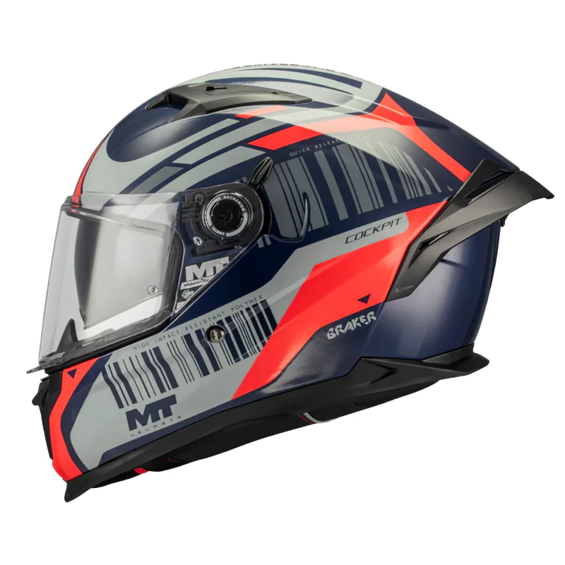 CASCO MT BRAKER SV COCKPIT C5 GRIS NARANJA AZUL MATE