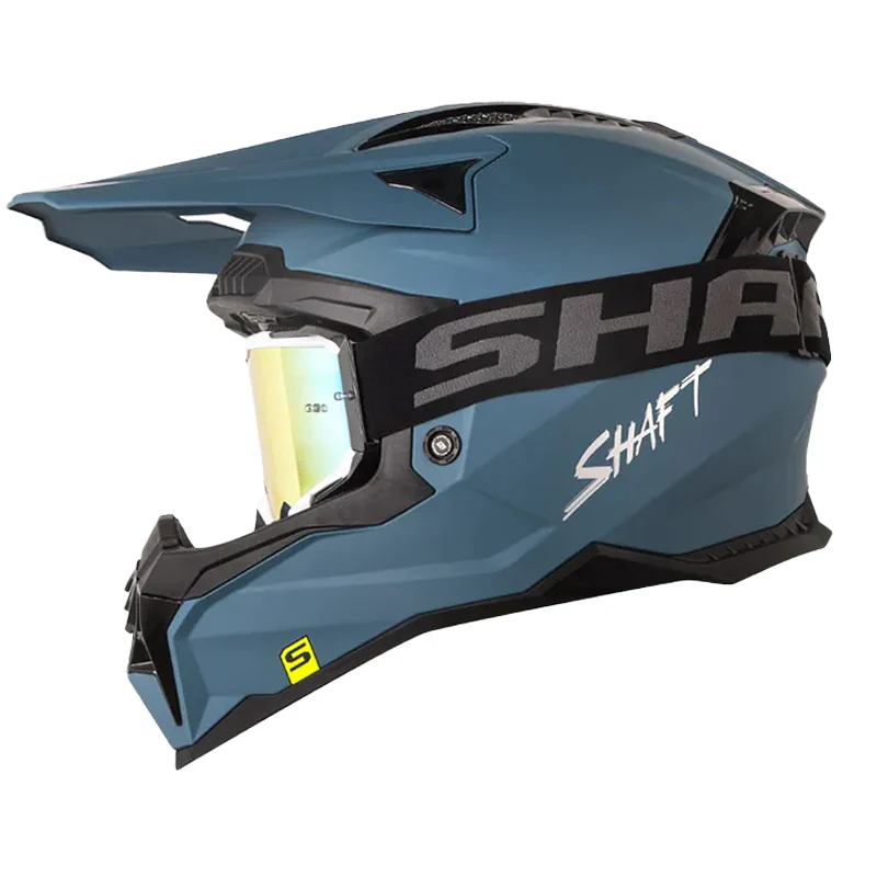 CASCO SHAFT MX60 SOLID AZUL OSCURO SILVER MATE