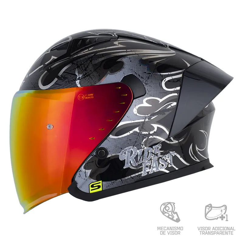 CASCO SHAFT 226 GT ANCIENT GRIS OSCURO BRILLANTE