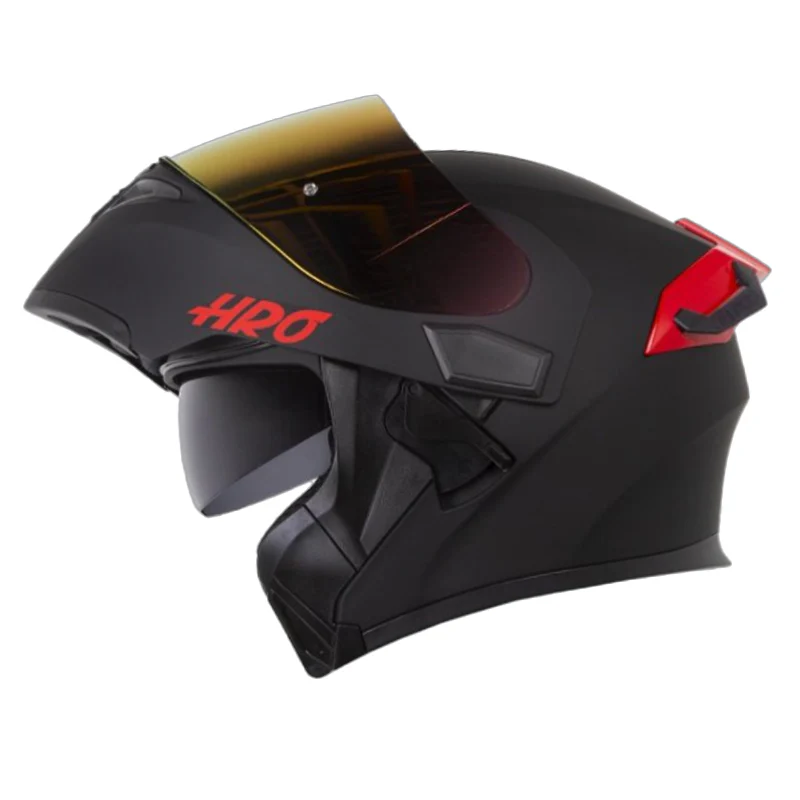 CASCO HRO 3400DV SOLID NEGRO ROJO
