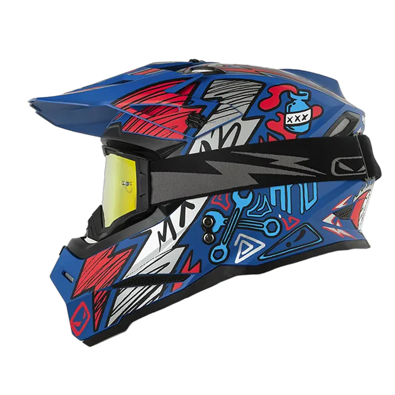 CASCO HRO MX03 RACING TEAM AZUL ROJOT.MATE