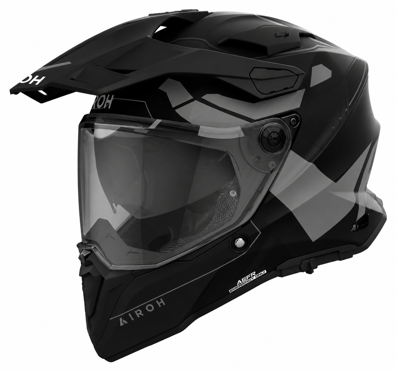 CASCO AIROH DUAL COMMANDER 2 DOOM NEGRO MATE