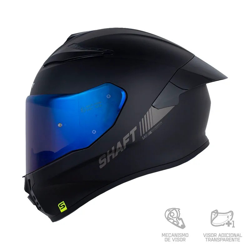 CASCO SHAFT 584SP SOLID GRIS OSCURO NEGRO MATE