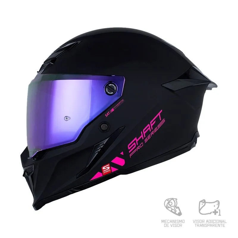 CASCO SHAFT PRO 615DV SOLID NEGRO FUCSIA MATE