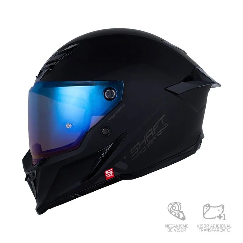 CASCO SHAFT PRO 615DV SOLID NEGRO GRIS OSCURO MATE