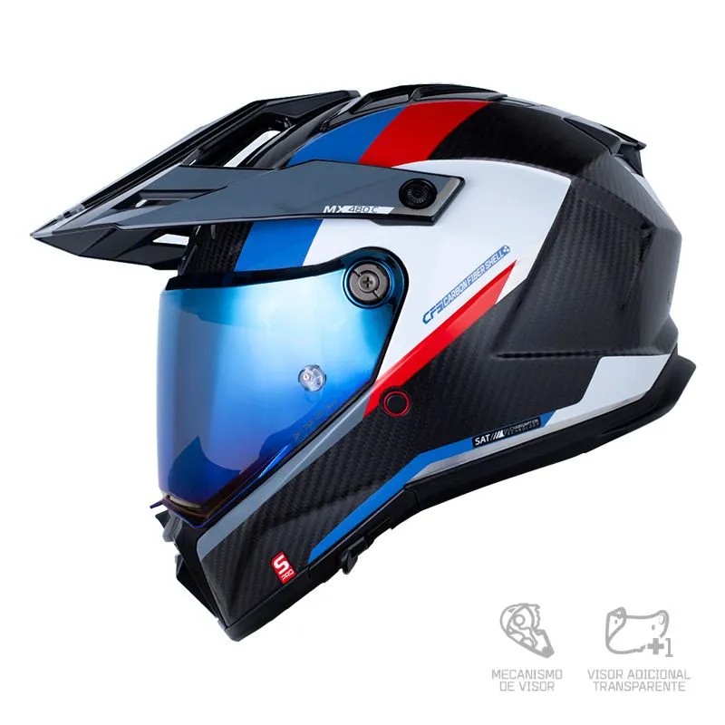 CASCO SHAFT PRO MX480 C NOMAD NEGRO GRIS CLARO BRILLANTE