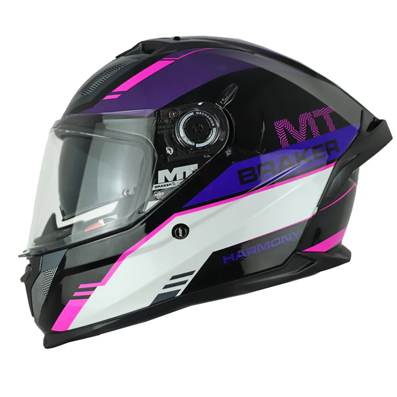 CASCO MT BRAKER SV HARMONY B8 NEGRO MORADO BLANCO BRILLANTE