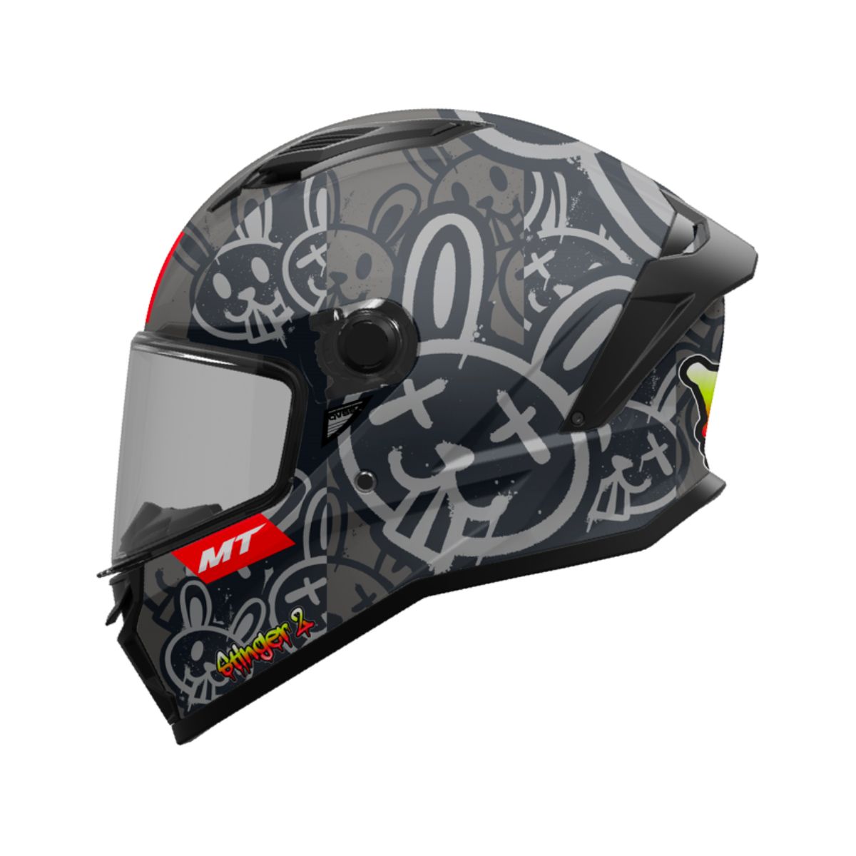 CASCO MT STINGER 2 RAM F1 NEGRO GRIS MATE