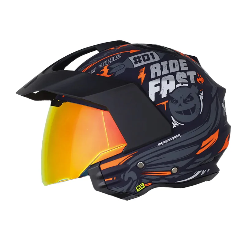 CASCO SHAFT 227 TRIAL RUSH AZUL OSCURO SILVER MATE