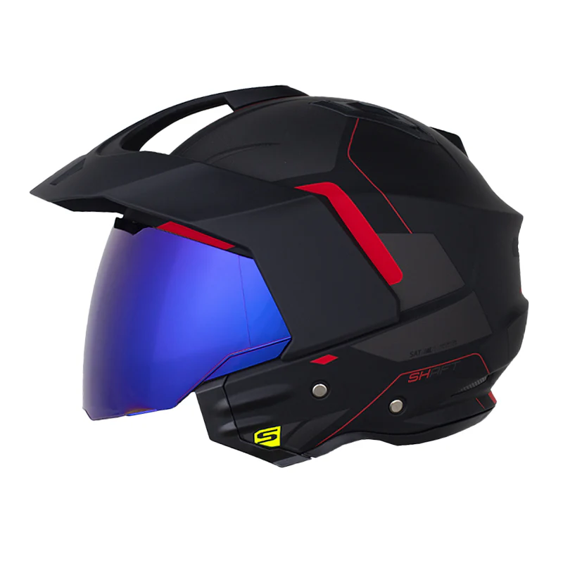 CASCO SHAFT 227 TRIAL ZANT NEGRO ROJO MATE