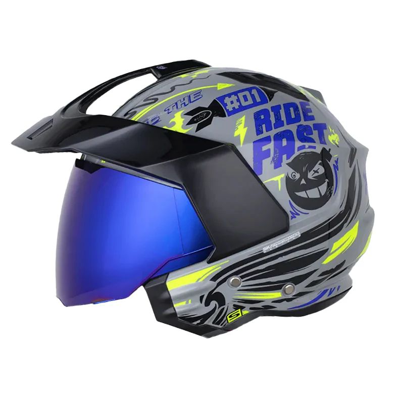 CASCO SHAFT 227 TRIAL RUSH GRIS NEGRO BRILLANTE