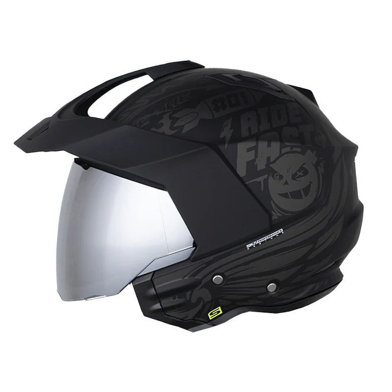 CASCO SHAFT 227 TRIAL RUSH NEGRO GRIS OSCURO MATE