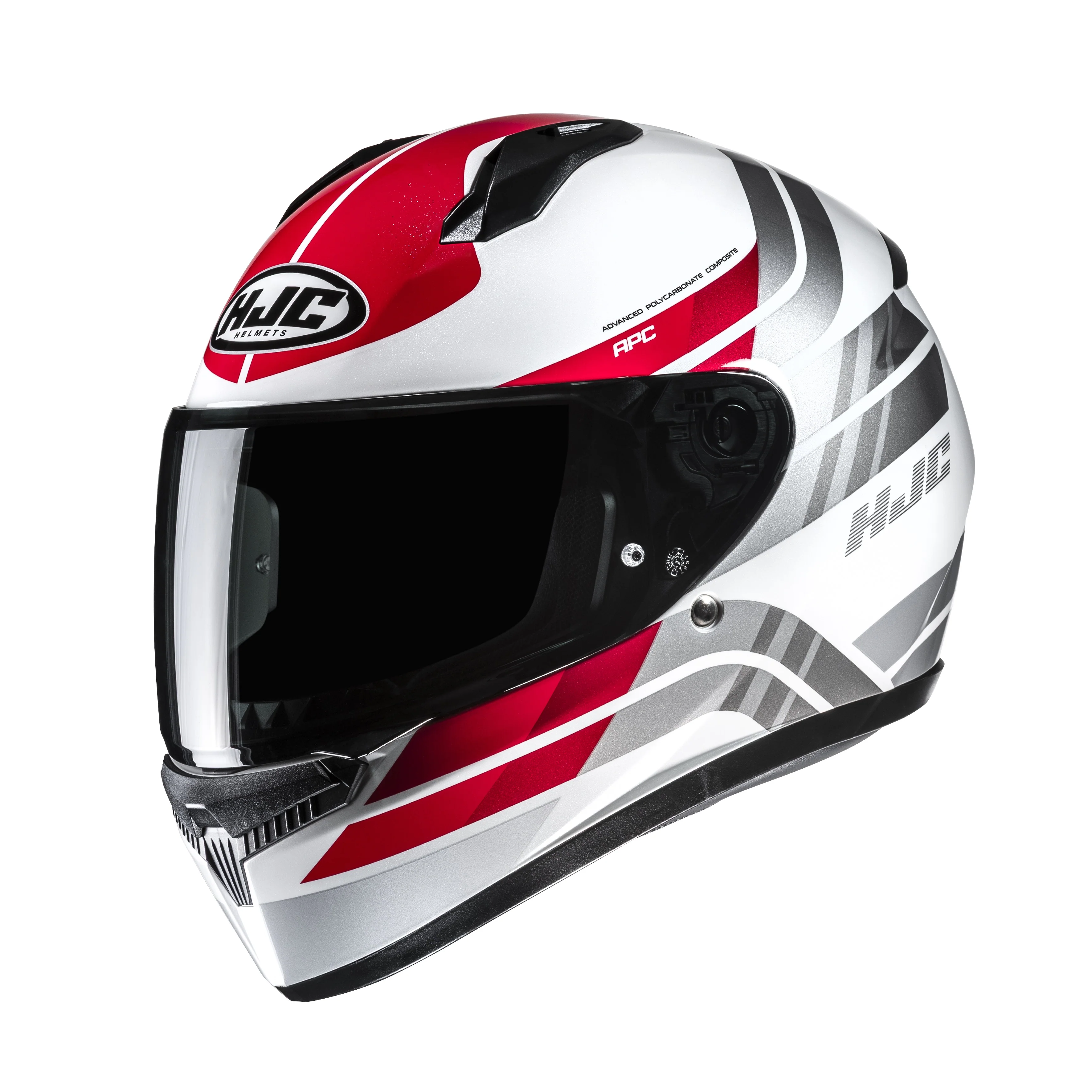CASCO HJC C10 HIPER MC1 BLANCO ROJO BRILLANTE