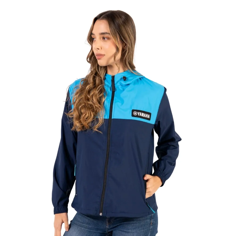 CHAQUETA CORTAVIENTO YAMAHA MULTI AZUL FEM