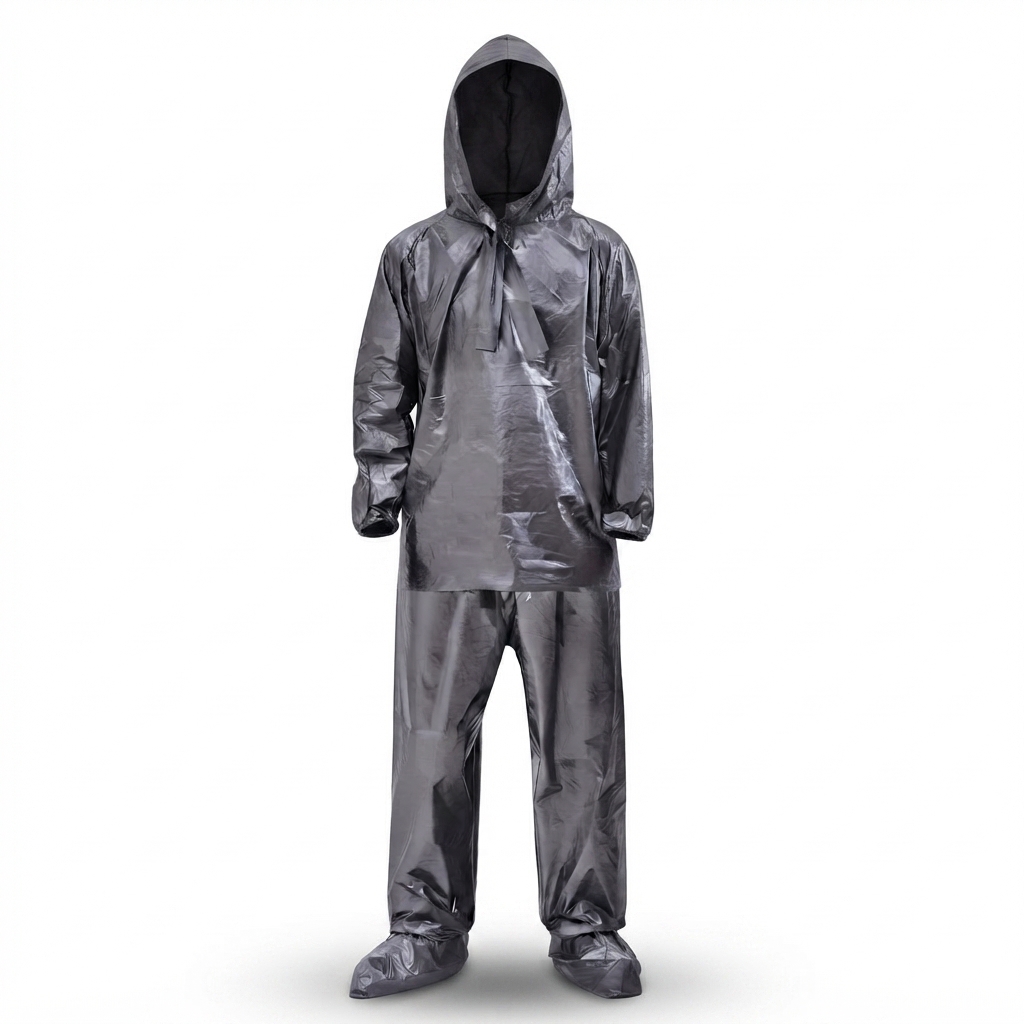 IMPERMEABLE EMERGENCIA METALIZADO GRIS