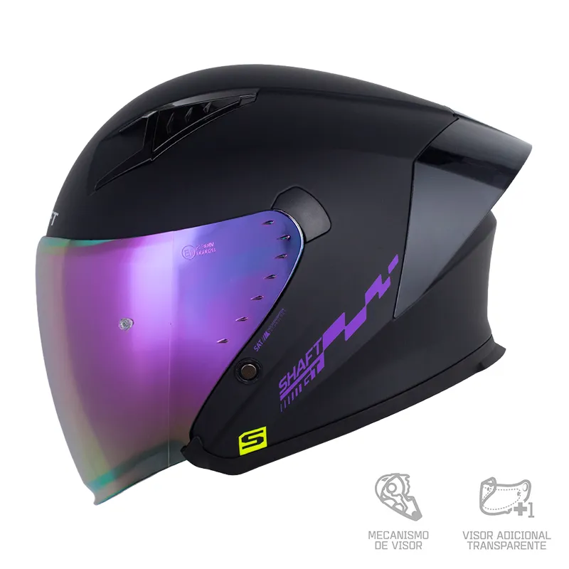 CASCO SHAFT 226 GT SOLID NEGRO MORADO MATE