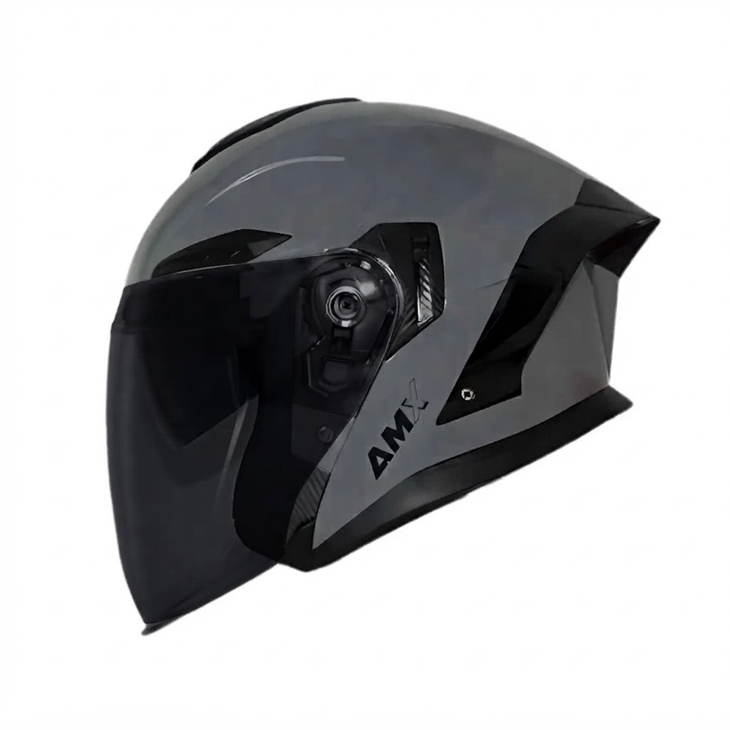 CASCO AMX RAZZO SOLID GRIS BRILLANTE