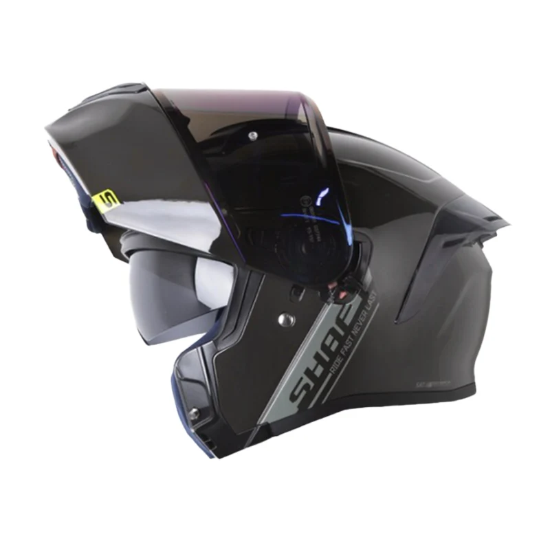 CASCO SHAFT 3820SP SOLID GRIS OSCURO NEGRO BRILLANTE