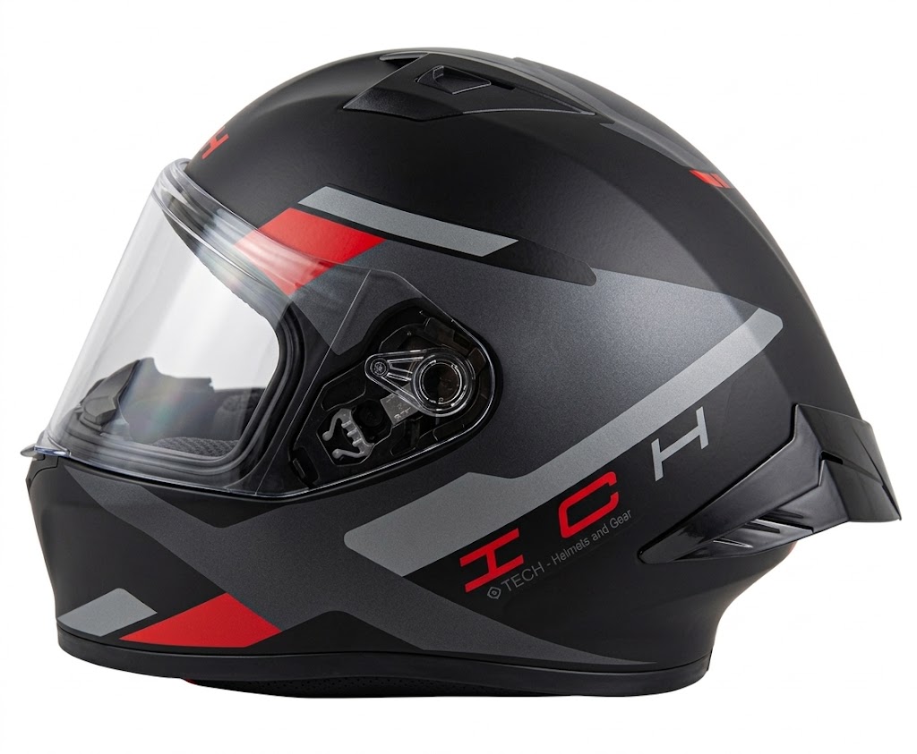 CASCO ICH 503 NASUS NEGRO GRIS ROJO MATE