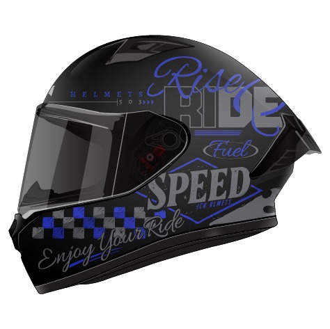CASCO ICH 503 FINYKIT NEGRO AZUL OSCURO BRILLANTE