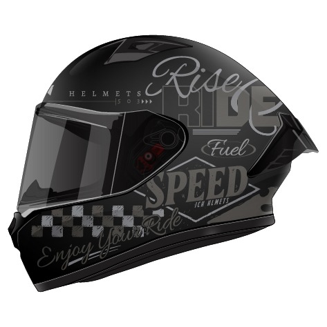 CASCO ICH 503 FINYKIT NEGRO GRIS OSCURO MATE