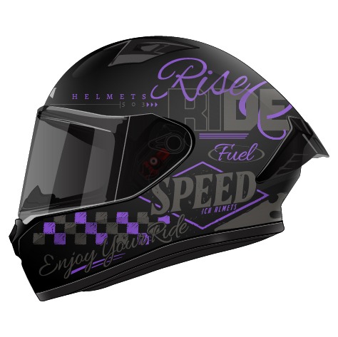 CASCO ICH 503 FINYKIT NEGRO MORADO GRIS BRILLANTE